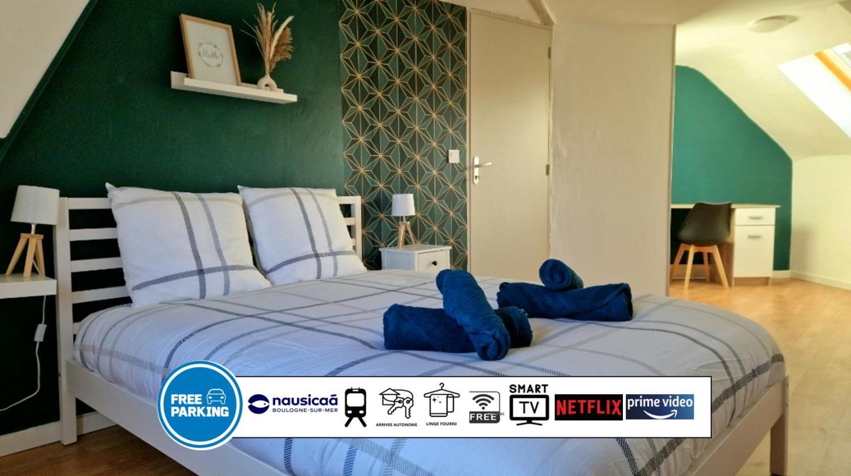 Spacieuce Maison Proche De Nausicaa, Gare Et Remparts, 3 Chambres, Free Parking, Netflix, Primes Video, Free Wifi Boulogne-sur-Mer Ngoại thất bức ảnh